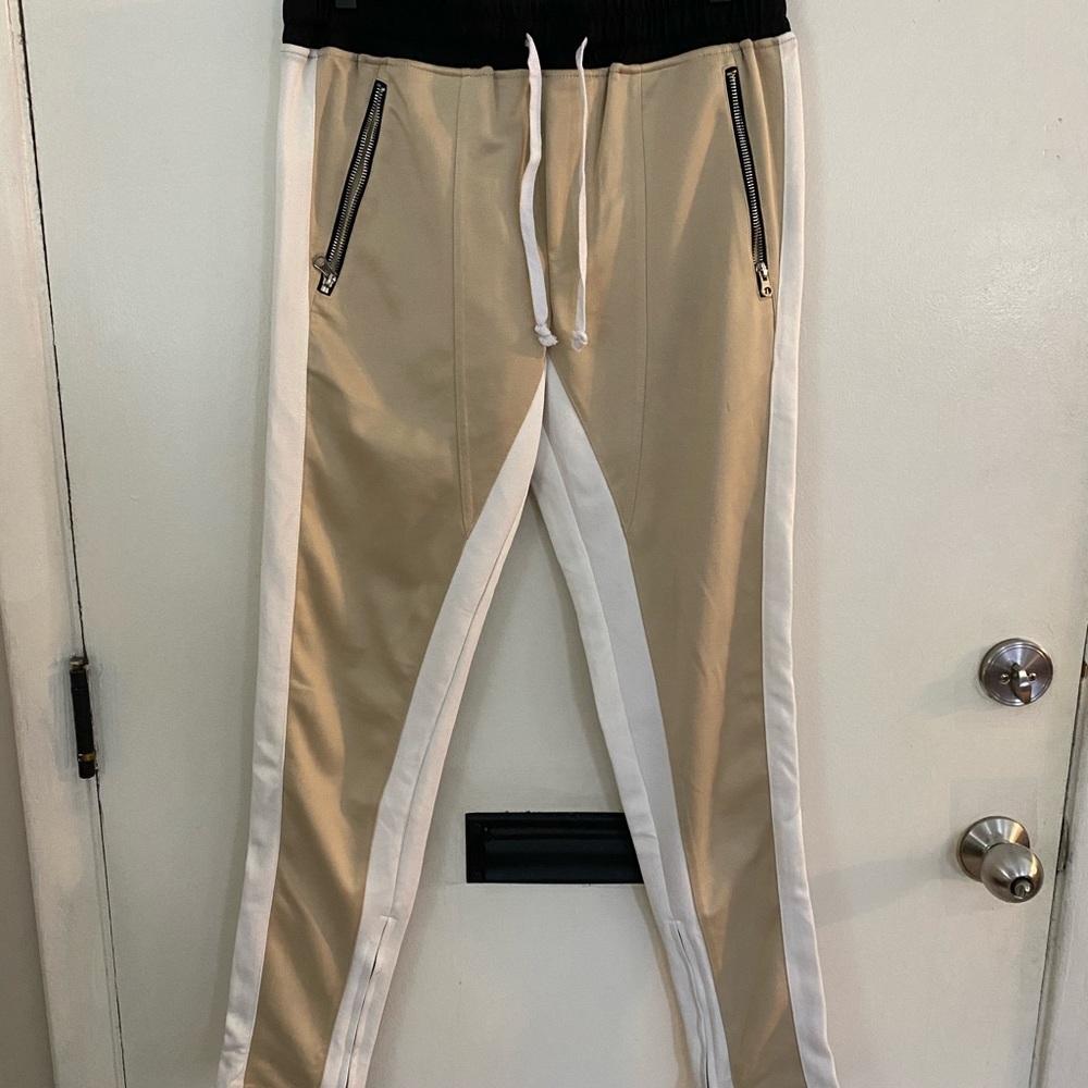 Track pants by crysp denim size LARGE